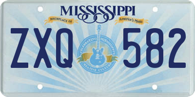 MS license plate ZXQ582