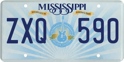 MS license plate ZXQ590