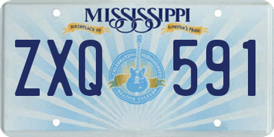 MS license plate ZXQ591