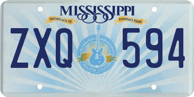 MS license plate ZXQ594