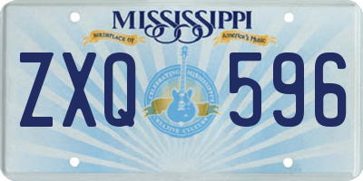 MS license plate ZXQ596