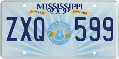 MS license plate ZXQ599