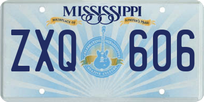 MS license plate ZXQ606