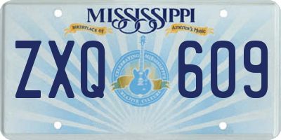 MS license plate ZXQ609