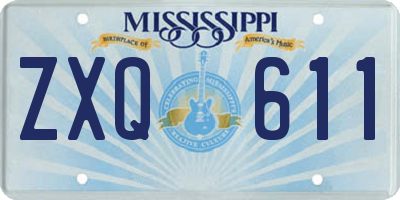 MS license plate ZXQ611