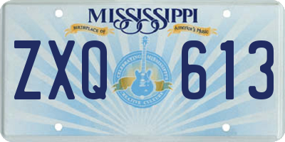 MS license plate ZXQ613