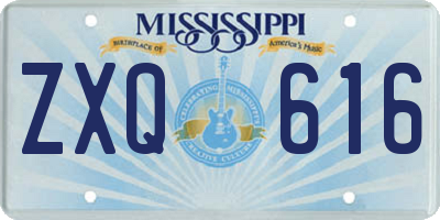 MS license plate ZXQ616