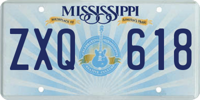 MS license plate ZXQ618