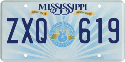 MS license plate ZXQ619