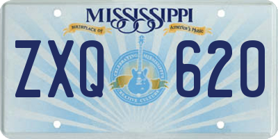 MS license plate ZXQ620