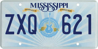 MS license plate ZXQ621