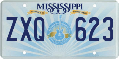 MS license plate ZXQ623