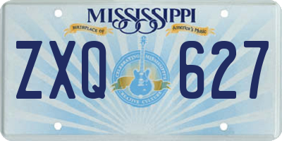 MS license plate ZXQ627