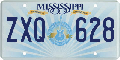 MS license plate ZXQ628