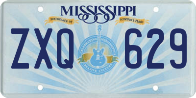 MS license plate ZXQ629