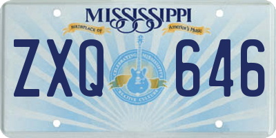 MS license plate ZXQ646