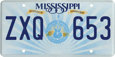 MS license plate ZXQ653