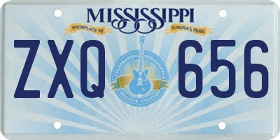 MS license plate ZXQ656