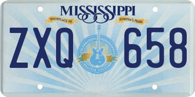 MS license plate ZXQ658