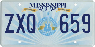 MS license plate ZXQ659