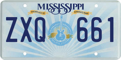 MS license plate ZXQ661