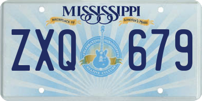 MS license plate ZXQ679