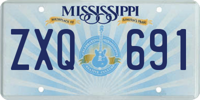 MS license plate ZXQ691