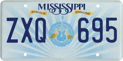 MS license plate ZXQ695