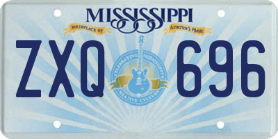 MS license plate ZXQ696