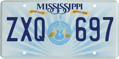 MS license plate ZXQ697