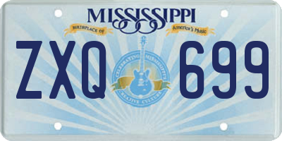 MS license plate ZXQ699