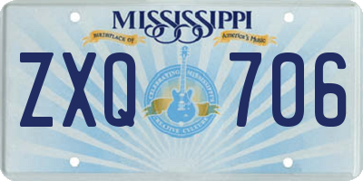 MS license plate ZXQ706