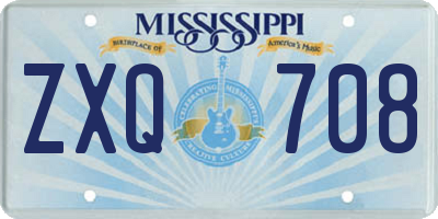 MS license plate ZXQ708