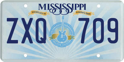 MS license plate ZXQ709