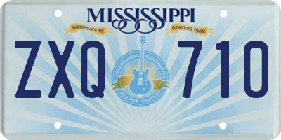 MS license plate ZXQ710