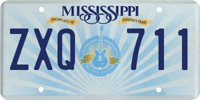 MS license plate ZXQ711