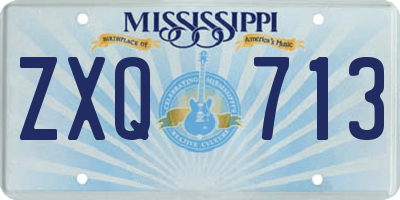 MS license plate ZXQ713