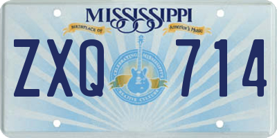 MS license plate ZXQ714