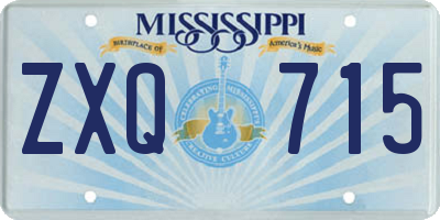 MS license plate ZXQ715