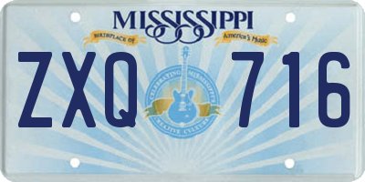 MS license plate ZXQ716