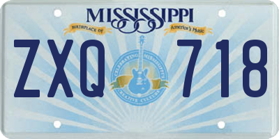 MS license plate ZXQ718