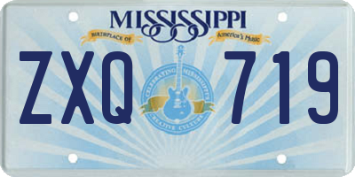 MS license plate ZXQ719