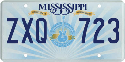 MS license plate ZXQ723