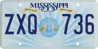 MS license plate ZXQ736