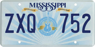 MS license plate ZXQ752