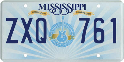 MS license plate ZXQ761