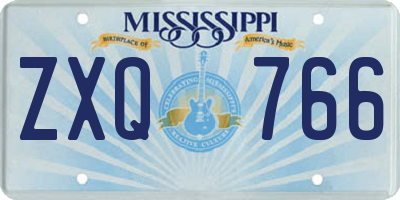 MS license plate ZXQ766