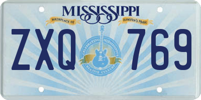 MS license plate ZXQ769