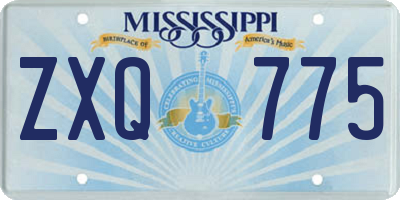 MS license plate ZXQ775