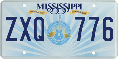 MS license plate ZXQ776